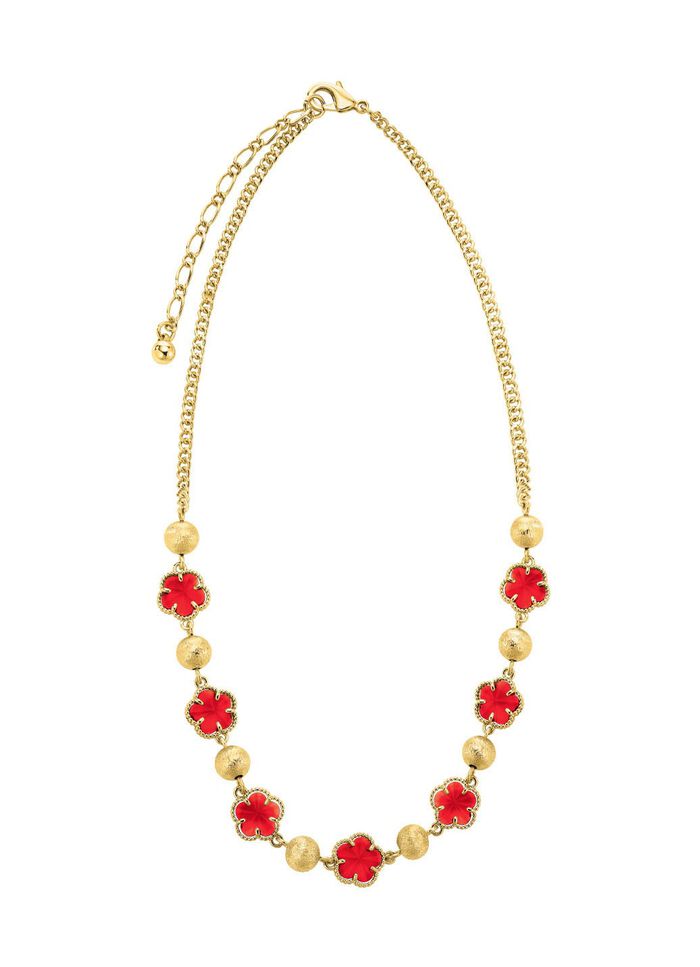 Sieradenset, 3-delig, met bloemmotief 