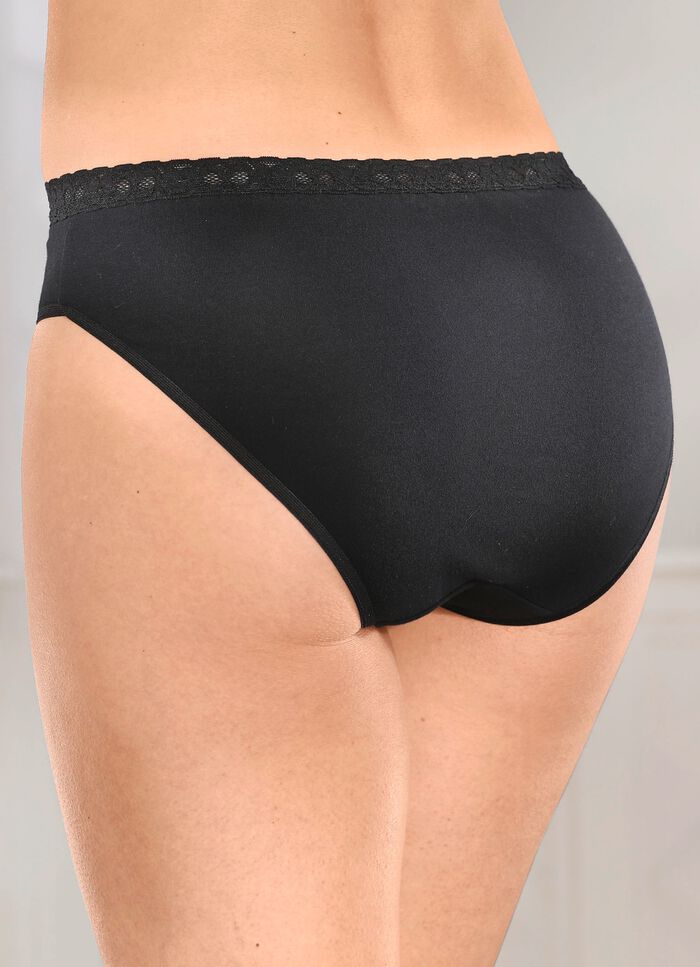 Set van vier slips met elastische kanten tailleband 