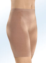 Sylvia Speidel set van twee lange broeken met comfortabele elastische tailleband 1x GEM&Ecirc;LEERDE KARAMEL, 1x ZWART