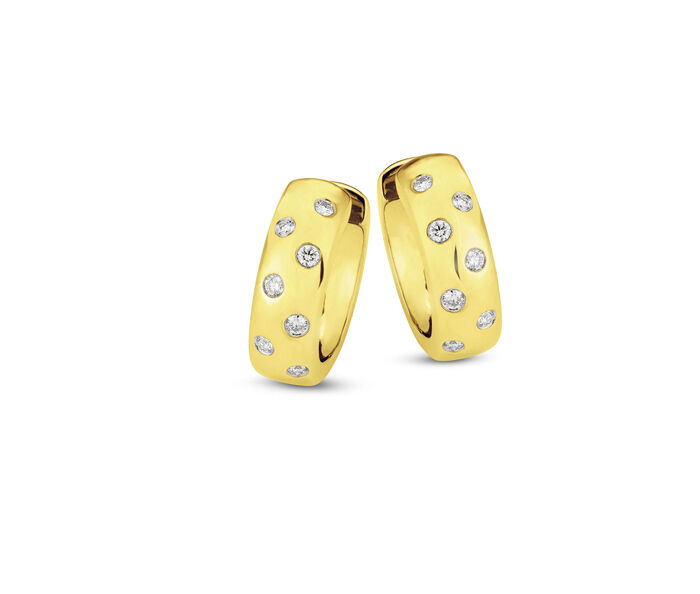 Fantastisch mooie oorringen met diamanten 