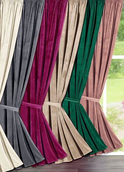 Verduisteringsgordijn met sierlijke optische look 