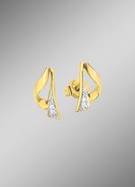 Oorknopjes in bicolor met 6 briljant geslepen diamanten 