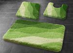 Badkamerset van Kleine Wolke met antislip achterkant GROEN