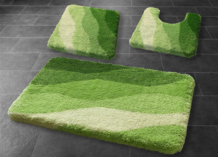 Badkamerset van Kleine Wolke met antislip achterkant GROEN