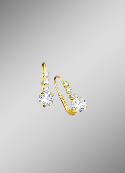 Oorbellen met synthische zirkonia 