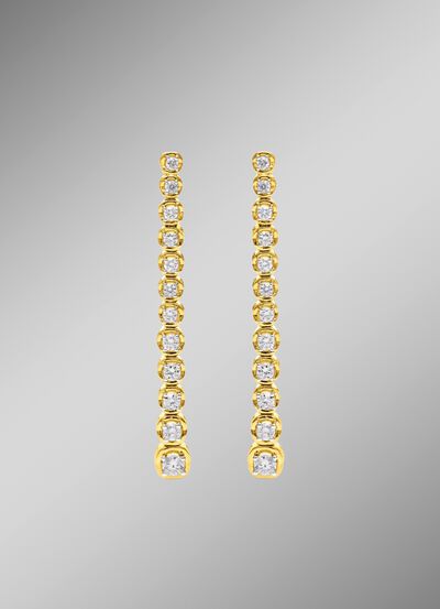 Elegante oorknopjes met diamanten 