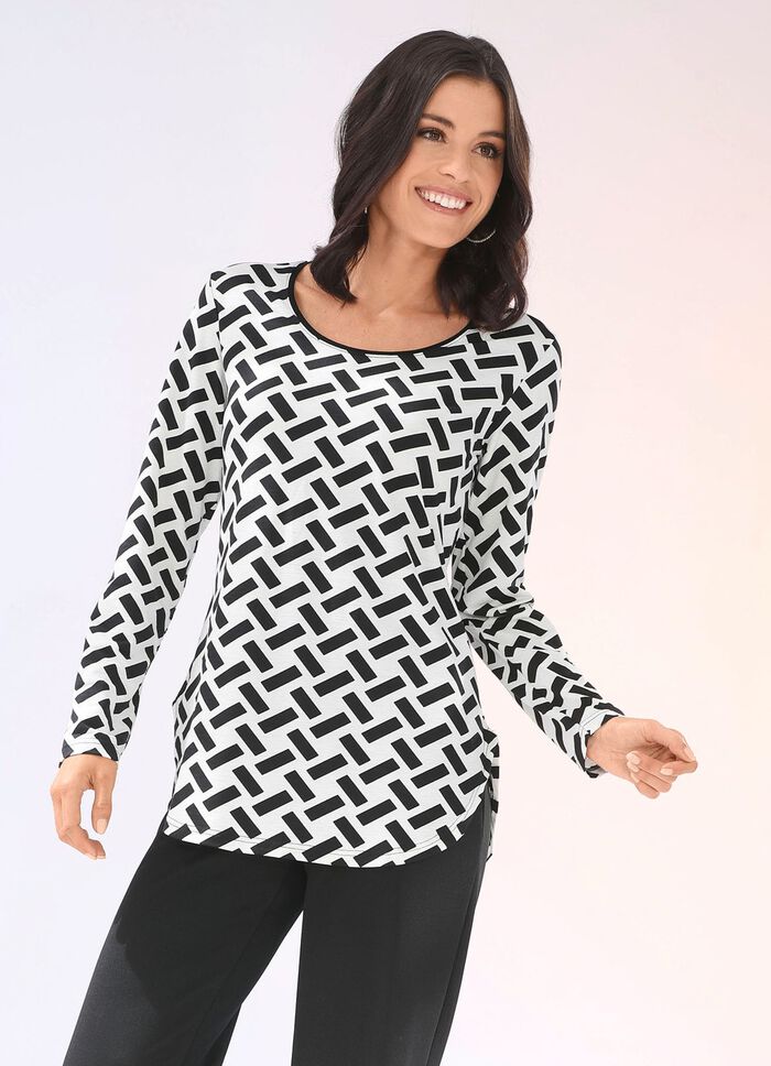 Overhemd met all-over patroon 