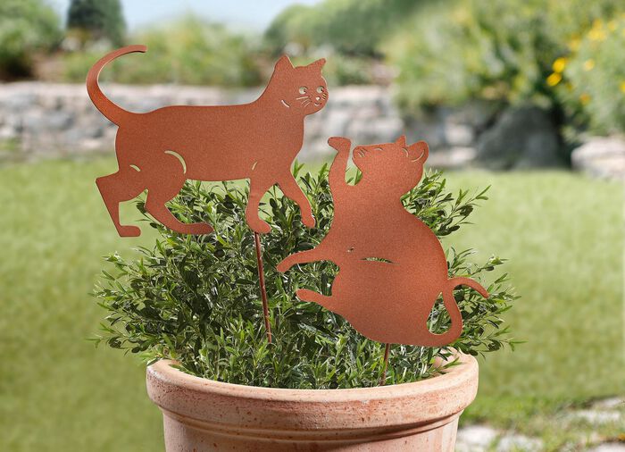 Decoratieve pluggen met kattenmotief, set van 2 