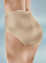 Vier-pack slip met elastische tailleband 2X BEIGE, 2X SCHWARZ