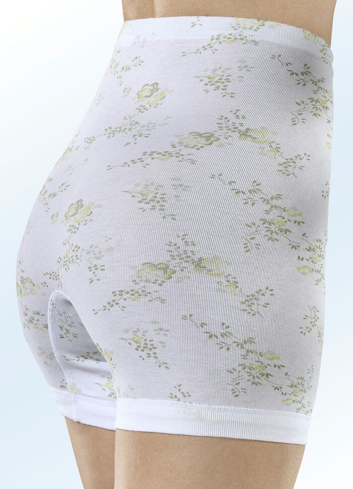 Pak van vijf slipjes met bloemmotief 