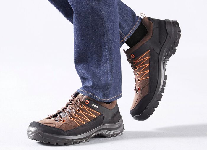 Veterschoen met klimaatmembraan BRUIN-ZWART