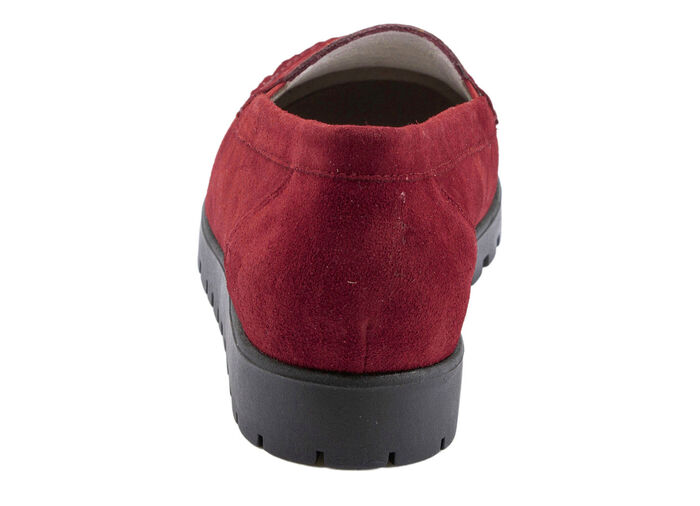 Waldläufer mocassinpantoffels met glitterapplicaties ROBIJNROOD