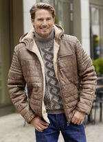 Kort leren jack van &ldquo;Cabrini&rdquo; 