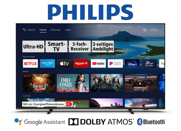 Gedetailleerde 4K Ultra HD Smart Ambilight LED-TV 