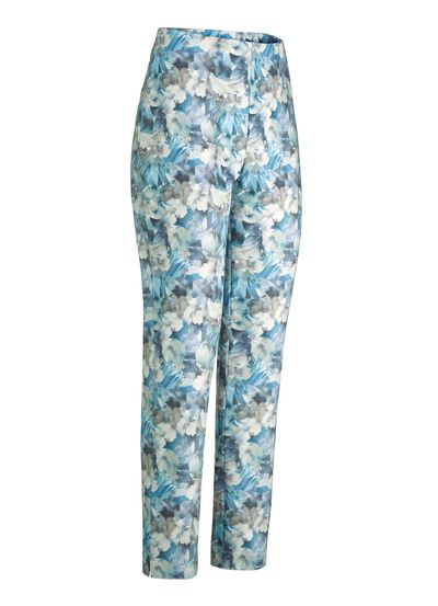 Broek met all-over bloemendessin 