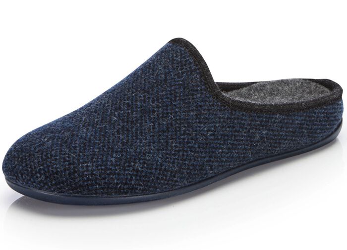 Pantoffels van textiel met een subtiel patroon 