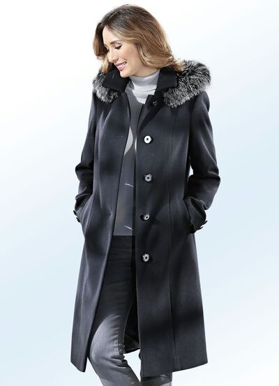 Mantel met verborgen loopsplit 