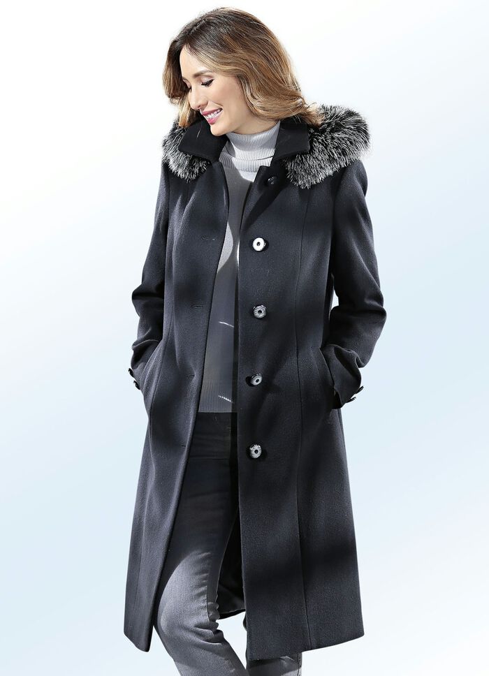 Mantel met verborgen loopsplit 