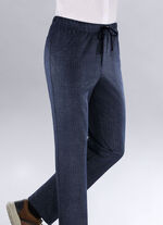 ‘Klaus Modelle‘ pull-on broek in 4 kleuren 2 X DONKERBLAUW GEMÊLEERD