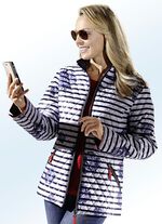 Jas met maritiem ontwerp en ruitstiksels 