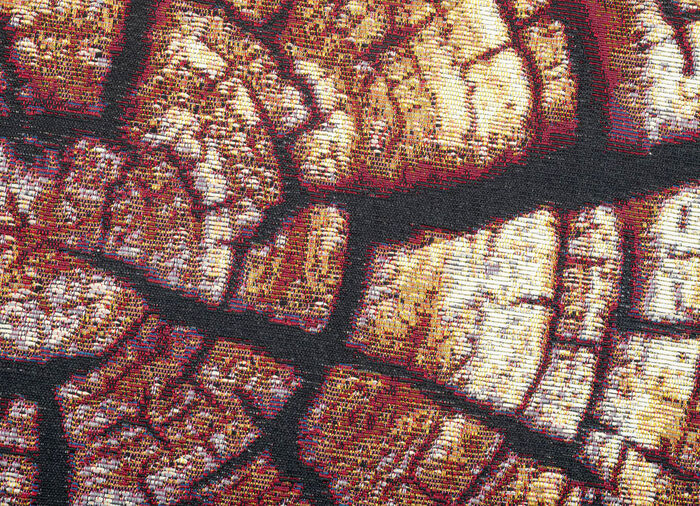 Tapijt in een natuurlijk boomstamdessin BRAUN