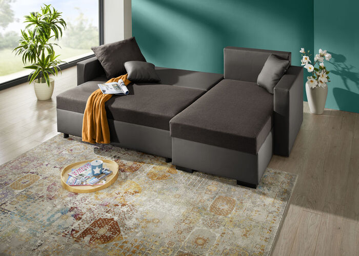 Gestoffeerde hoek met functie BRUIN-BRUIN