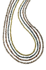Prachtige ketting met ruwe diamanten 