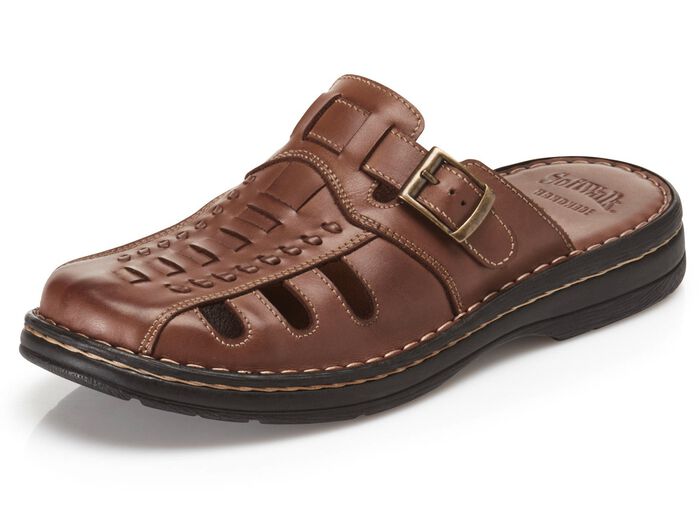 Muiltjes met verstelbare sluiting BRUIN