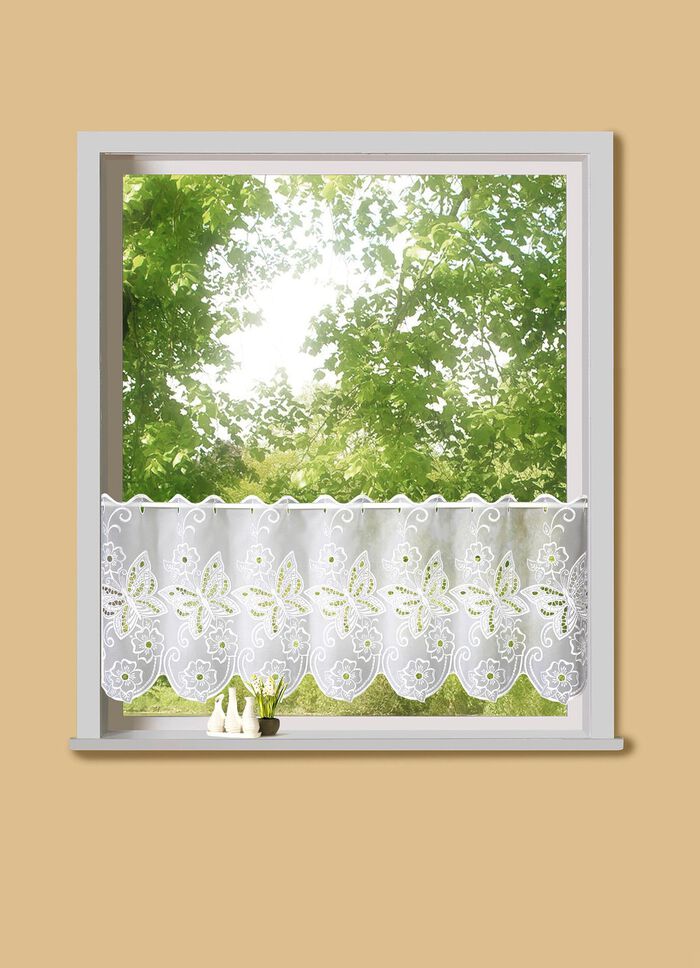 Kort gordijn met vlindermotief 