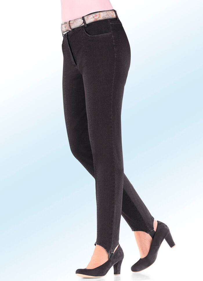 Figuurvormende jeans met hoge taille 