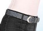 Modieuze riem met studs JEANSBLAUW