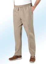 Pull-on jeans met elastische band en trekkoord in 4 kleuren BEIGE