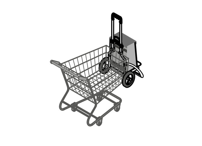Lichtgewicht en stille Royal Shopper boodschappenscooter GRIJS