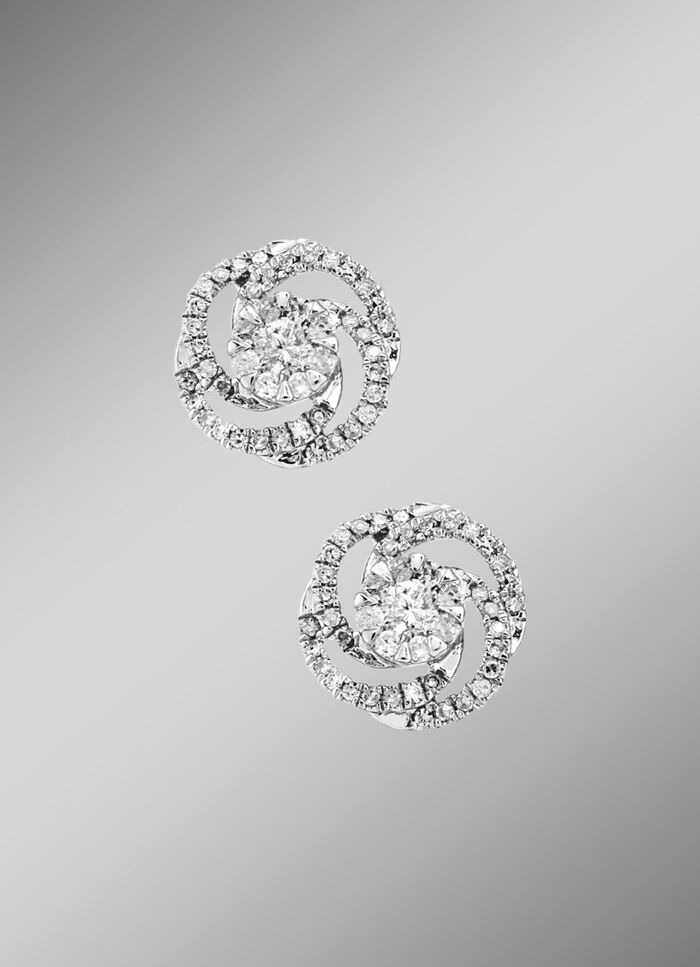 Oorbellen met briljanten en diamanten 