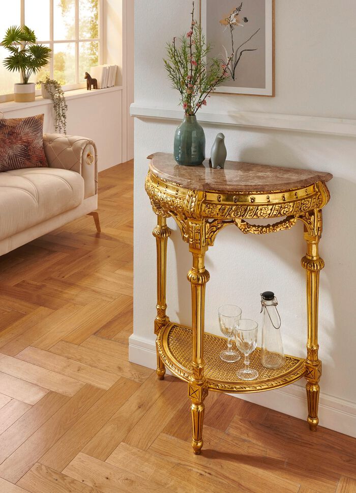 Console met marmeren conglomeraat blad 