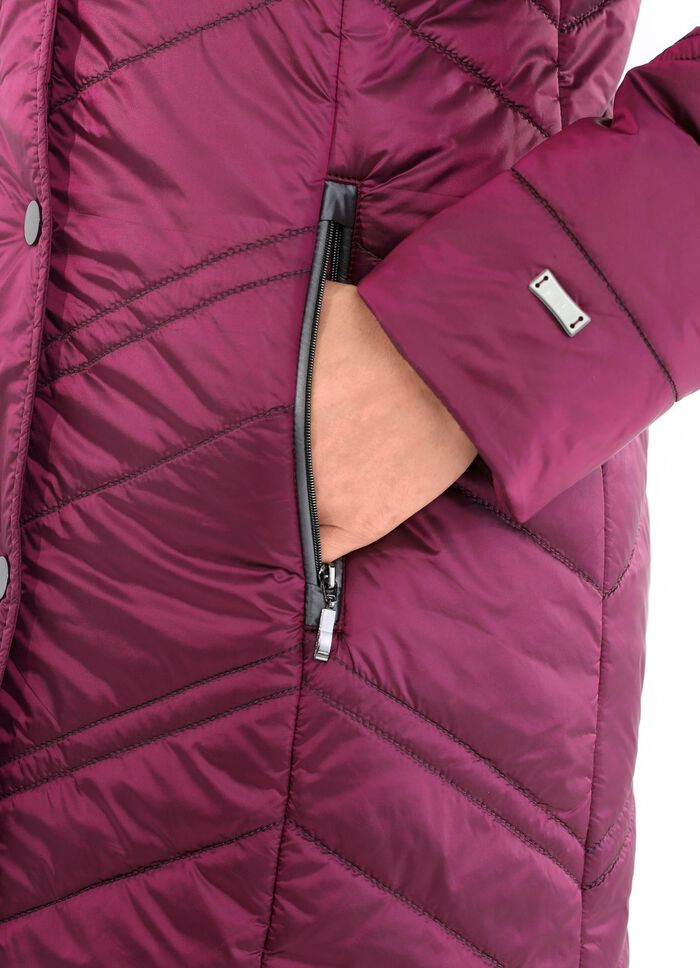 Lange jas in 2 kleuren CYCLAAM