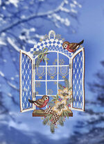 Raamafbeelding gemaakt van echt Plauen-kant