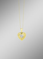Harthanger in bicolor met 3 diamanten 