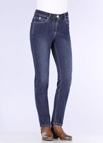 Jeans met praktisch telefoonzakje DONKERBLAUW