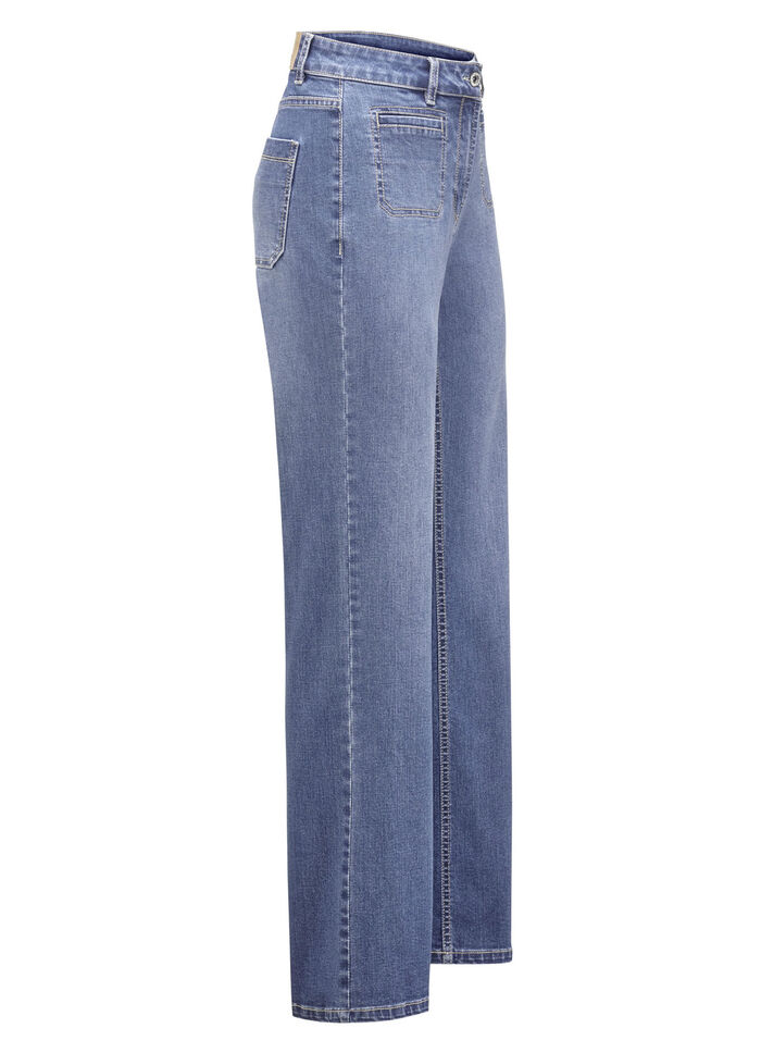 Jeans met modieuze zakken aan de voorkant DENIM BLAUW