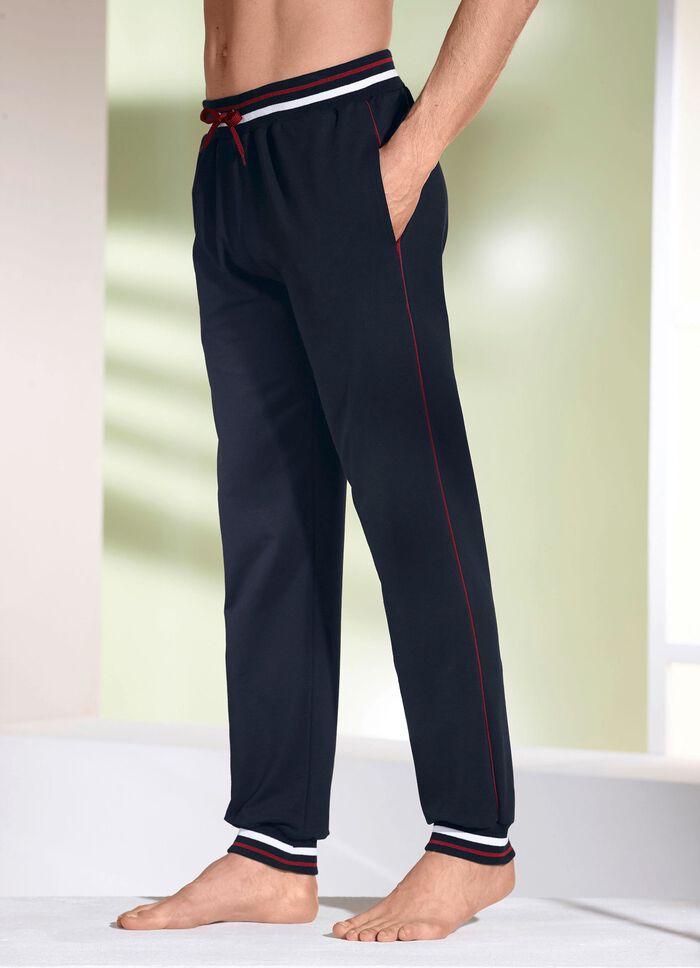 Broek met geribbelde boorden MARINE