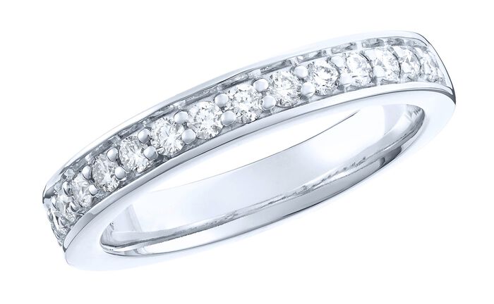 Platina memoire-ring met loepzuivere briljanten 