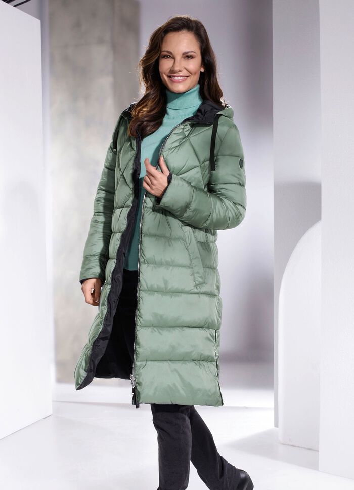 Functionele omkeerbare jas met vaste capuchon 