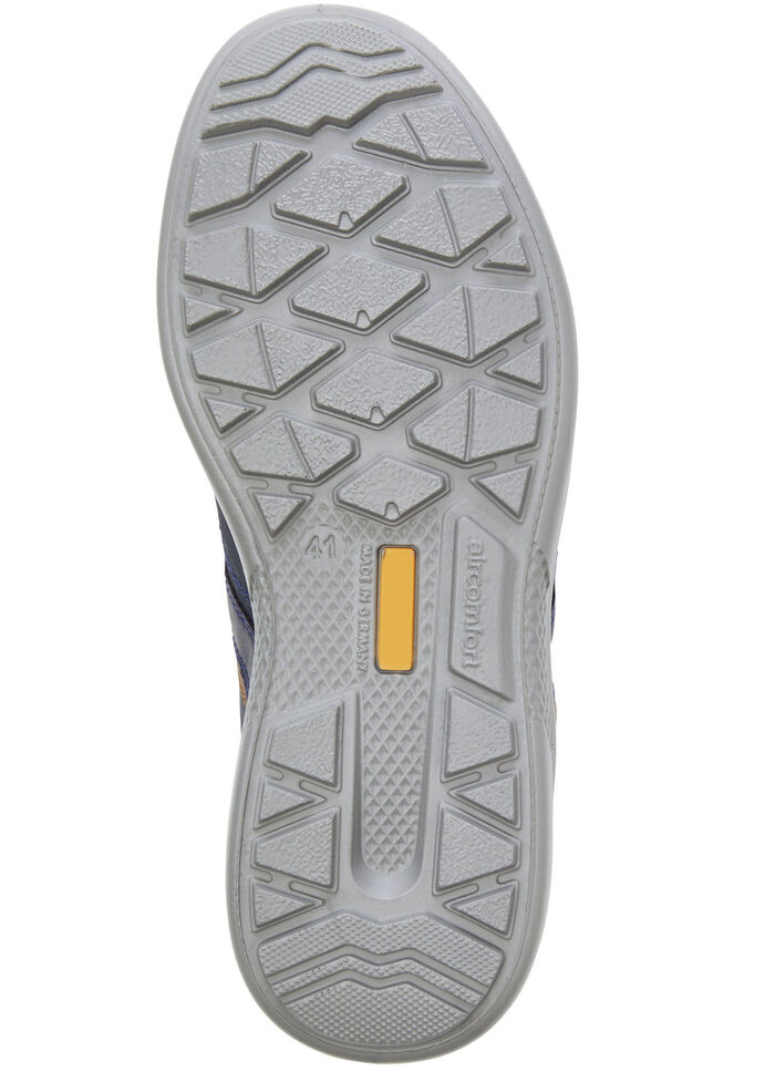 GINO GALANTE, comfortabele heren veterschoenen, breedte K, met uitneembaar voetbed MARINE-COGNAC