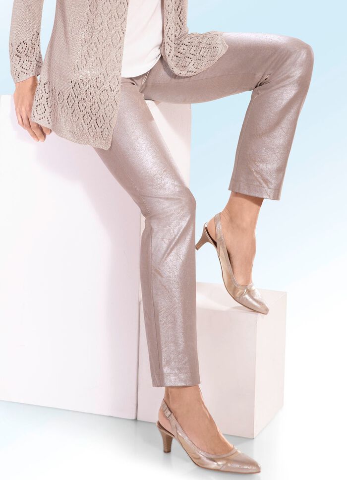 Broek met een uitstekende glanzende look 