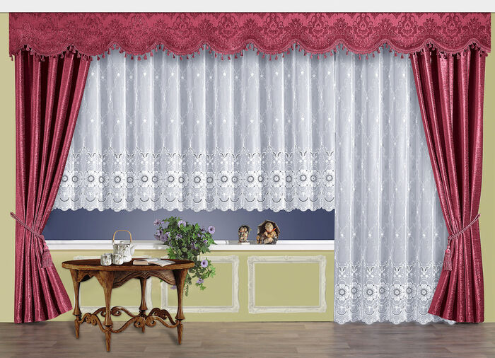 Sierdeken met kwasten aan de rand ROOD