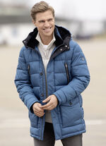 Gewatteerde jas met afneembare capuchon 