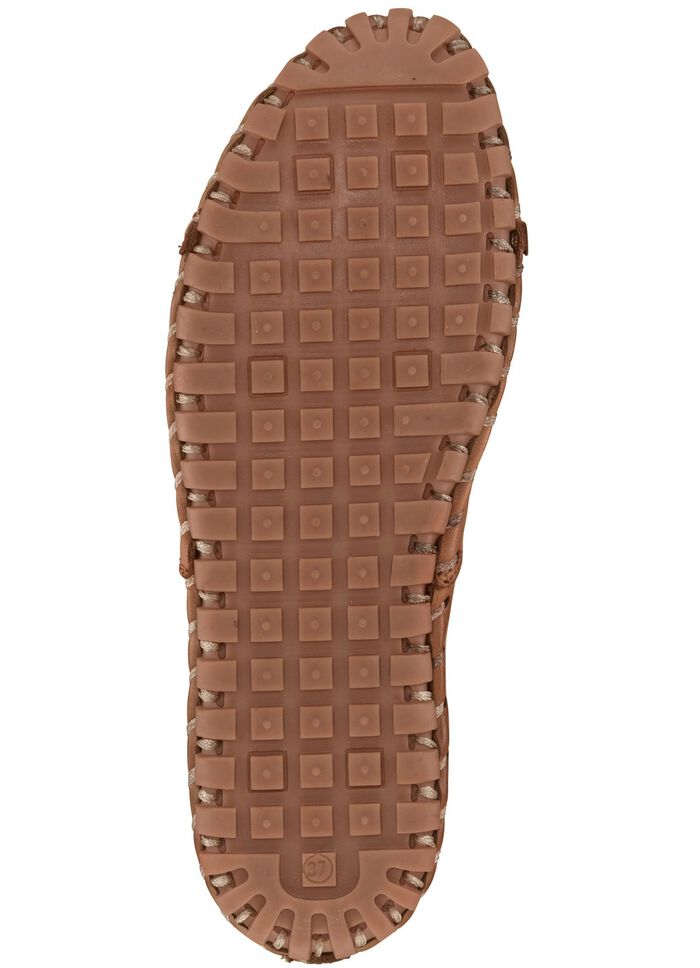 Gemini, zomerse damesslippers, breedte G, met uitneembaar voetbed COGNAC