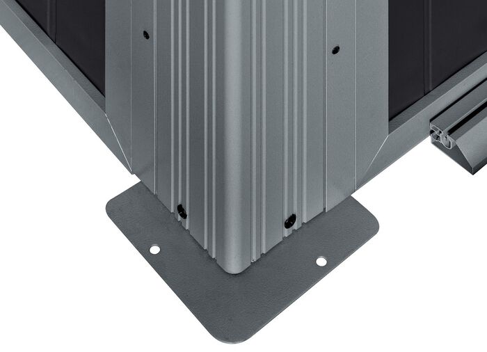 Paviljoen Olan van gepoedercoat aluminium 