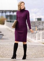 Gebreide combinatie in een zachte, knuffelige kwaliteit GEVLEKTE BRAAM